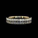 0.53 Cts 14k Yellow Gold Round Shape Half Eternity Eternity Band - Video