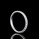 0.54 Cts 14k White Gold Round Shape Half Eternity Eternity Band - Image 2