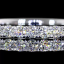 0.54 Cts 14k White Gold Round Shape Half Eternity Eternity Band - Image 3