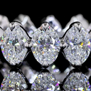 3.35 Cts 14k White Gold Oval Shape Eternity Band Eternity Band - Image 3