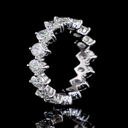 3.35 Cts 14k White Gold Oval Shape Eternity Band Eternity Band - Image 4