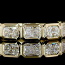2.17 Cts 14k Yellow Gold Radiant Shape 7 Stones Eternity Band - Image 3