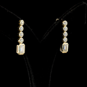 2.55 Cts 14k Yellow Gold Mix Shape Hanging Earring - Image 2