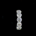 3.01 Cts 14k White Gold Round Shape C Hoops Earring - Image 3