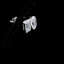 1.94 Cts 14k White Gold Emerald Shape Studs Earring - Image 4