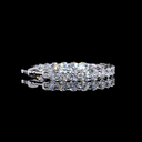 3.31 Cts 14k White Gold Round Shape Hoops Earring - Image 4