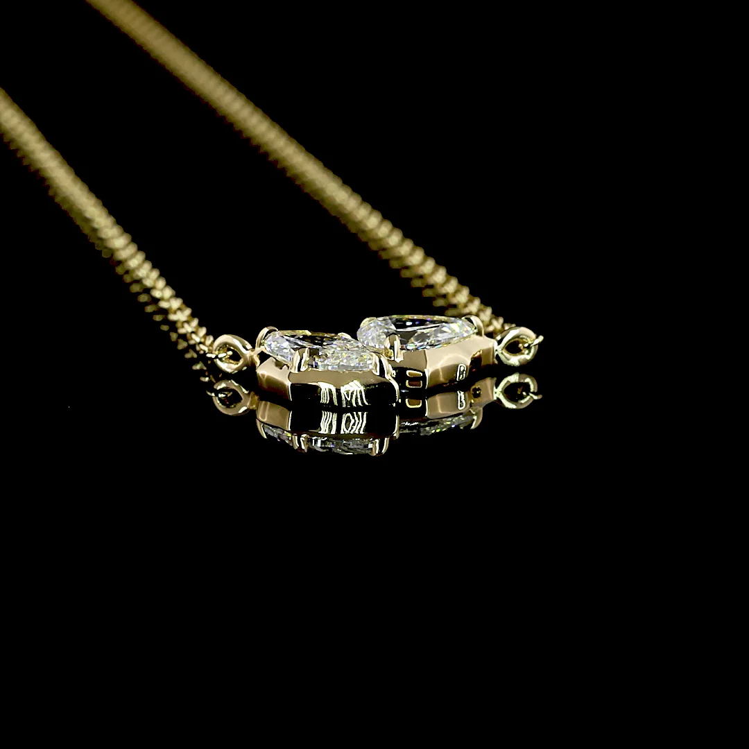 0.4 Cts 14k Yellow Gold Marquise Shape Pendant Pendant - Image 2