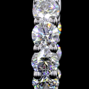 2.88 Cts 14k White Gold Round Shape Huggies Earring - Image 3