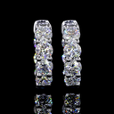 2.88 Cts 14k White Gold Round Shape Huggies Earring - Video
