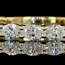 1.4 Cts 14k Yellow Gold Oval Shape 3/4 Band Eternity Band - Image 3