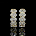 2.08 Cts 14k Yellow Gold Oval Shape Huggies Earring - Video