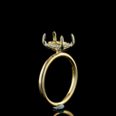 2.65 Cts 14k Yellow Gold Radiant Shape Hidden Halo Ring - Image 2