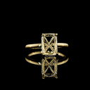 2.65 Cts 14k Yellow Gold Radiant Shape Hidden Halo Ring - Video
