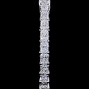 4.97 Cts 14k White Gold Radiant Shape Hoops Earring - Image 3