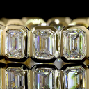 3.16 Cts 14k Yellow Gold Emerald Shape Eternity Band Eternity Band - Image 3