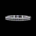 2.55 Cts 14k White Gold Round Shape Bangles Bracelet - Video