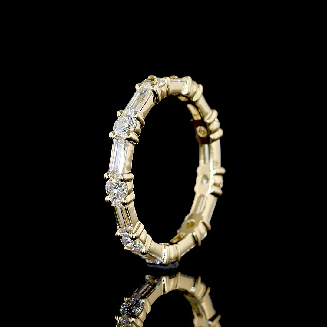 1.71 Cts 14k Yellow Gold Mix Shape Eternity Band Eternity Band - Image 4