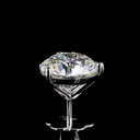 5.16 Cts 14k White Gold Round Shape Martini Earring - Image 2
