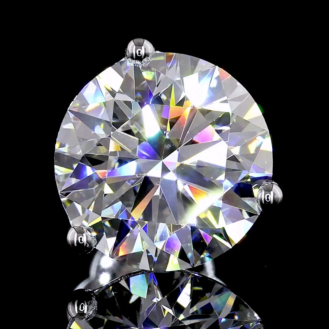 5.16 Cts 14k White Gold Round Shape Martini Earring - Image 3