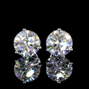 5.16 Cts 14k White Gold Round Shape Martini Earring - Video