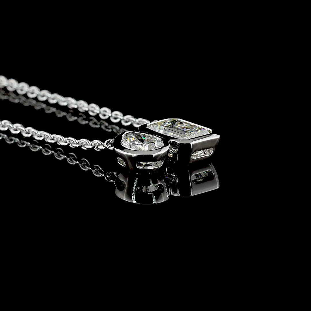 2.9 Cts 14k Yellow Gold Mix Shape Pendant Pendant - Image 2