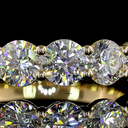 3.05 Cts 14k Yellow Gold Round Shape 7 Stones Eternity Band - Image 3