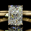 1.61 Cts 14k Yellow Gold Radiant Shape Hidden Halo Ring - Image 3