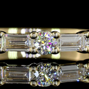 0.93 Cts 14k Yellow Gold Mix Shape Half Eternity Eternity Band - Image 3