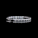 4.42 Cts 14k White Gold Oval Shape Hoops Earring - Image 2