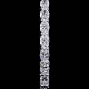 4.42 Cts 14k White Gold Oval Shape Hoops Earring - Image 3