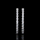 4.42 Cts 14k White Gold Oval Shape Hoops Earring - Video