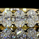 2.6 Cts 14k Yellow Gold Oval Shape 3/4 Band Eternity Band - Image 3