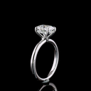 1.63 Cts 14k White Gold Cushion Modified Shape Hidden Halo Ring - Image 4