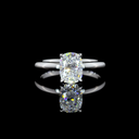 1.53 Cts 14k White Gold Cushion Modified Shape Solitaire Ring - Video