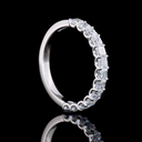 1.13 Cts 14k White Gold Asscher Shape Half Eternity Eternity Band - Image 2