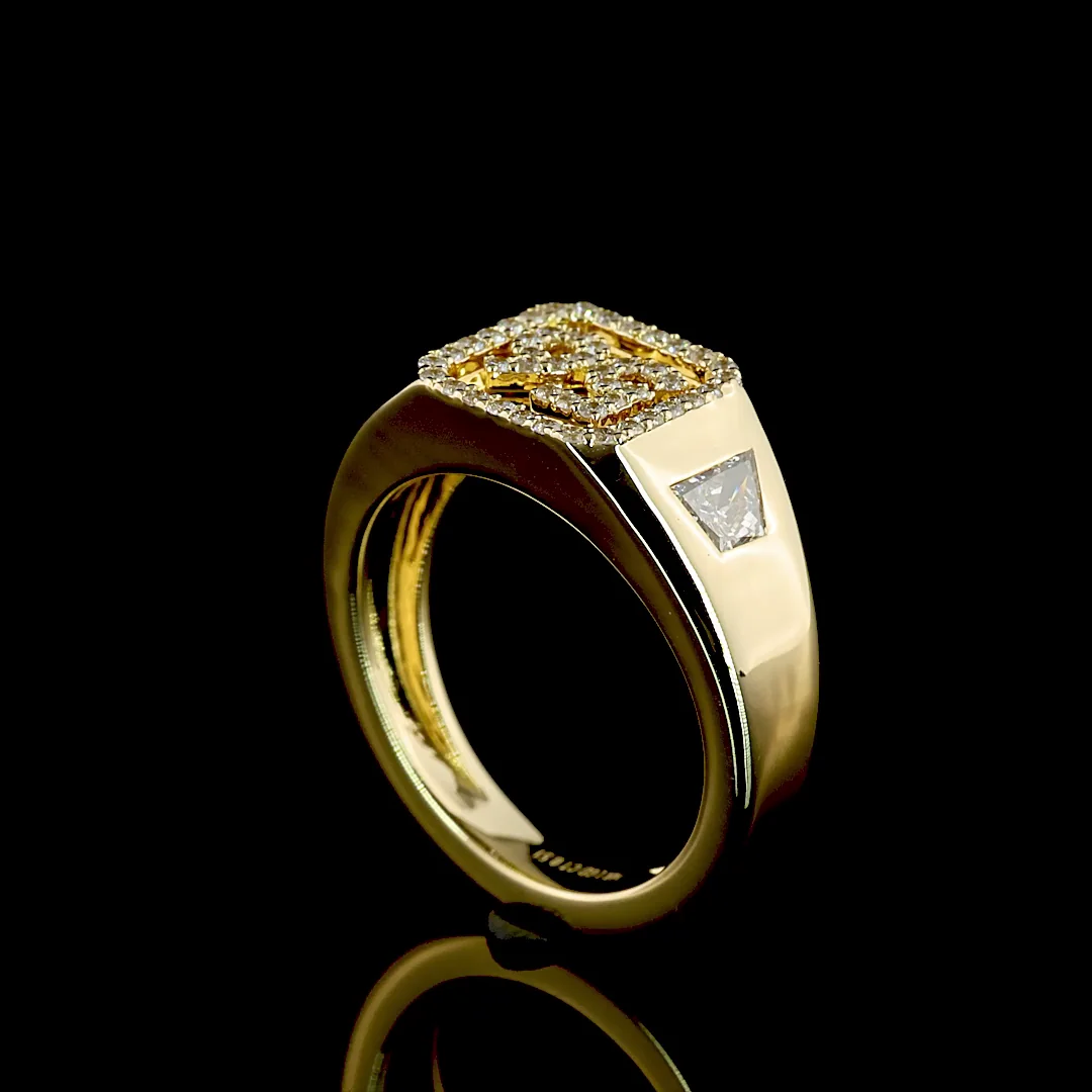0.51 Cts 14k Yellow Gold Mix Shape Special Ring - Image 4