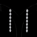 3.51 Cts 14k White Gold Marquise Shape Hanging Earring - Video