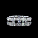 0.77 Cts 14k White Gold Round Shape Eternity Band Eternity Band - Video