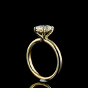 1.5 Cts 14k Yellow Gold Cushion Modified Shape Solitaire Ring - Image 4