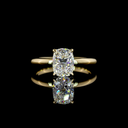 1.5 Cts 14k Yellow Gold Cushion Modified Shape Solitaire Ring - Video