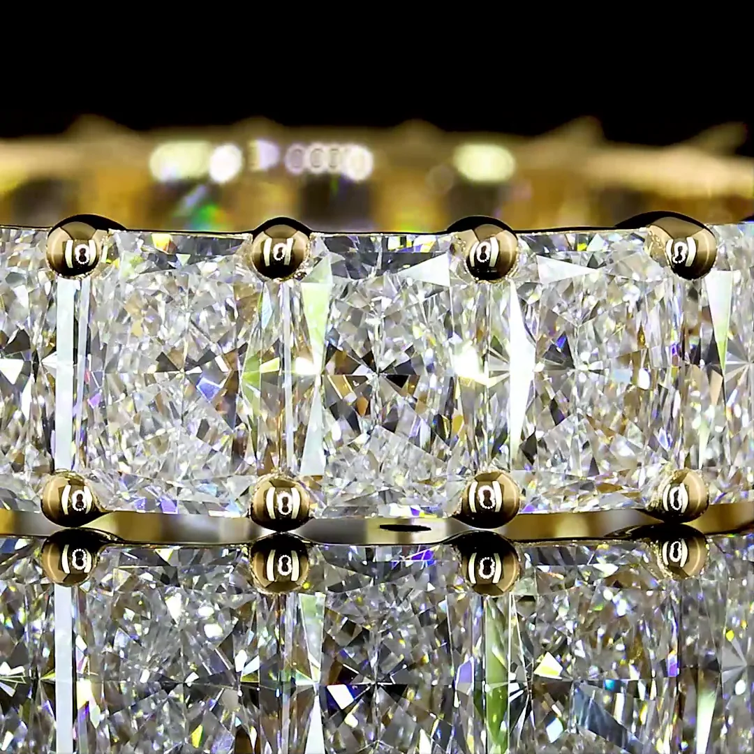 3.86 Cts 18k Yellow Gold Radiant Shape Eternity Band Eternity Band - Image 3