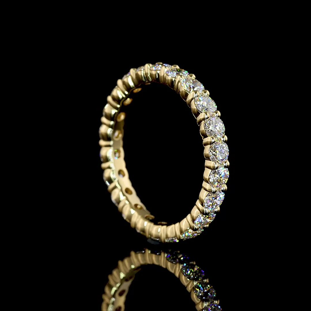 1.7 Cts 14k Yellow Gold Round Shape Eternity Band Eternity Band - Image 2