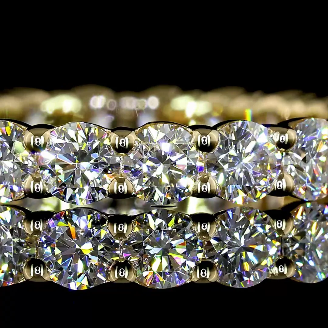 1.7 Cts 14k Yellow Gold Round Shape Eternity Band Eternity Band - Image 3