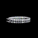 5.02 Cts 14k White Gold Round Shape Hoops Earring - Image 2
