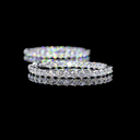 5.02 Cts 14k White Gold Round Shape Hoops Earring - Image 4