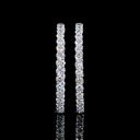 5.02 Cts 14k White Gold Round Shape Hoops Earring - Video