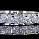 1.29 Cts Platinum Radiant Shape 3/4 Band Eternity Band - Image 3