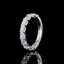1.29 Cts Platinum Radiant Shape 3/4 Band Eternity Band - Image 4