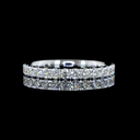 0.85 Cts 18k White Gold Round Shape 3/4 Band Eternity Band - Video