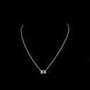 1.75 Cts 14k White Gold Emerald Shape Solitaire Pendant - Video